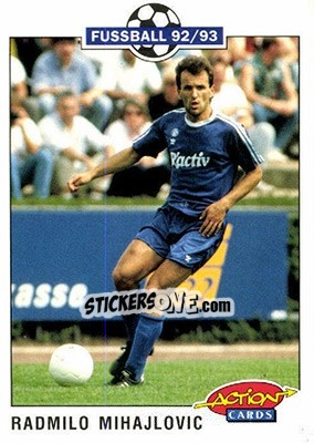 Cromo Radmilo Mihajlovic - Bundesliga Fussball 1992-1993 Action Cards n. 197 - Panini