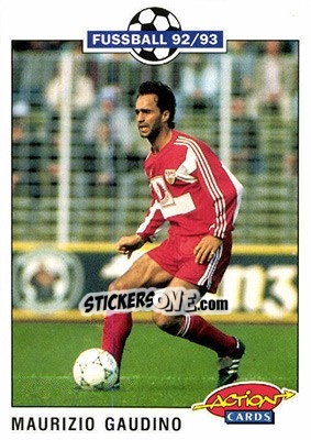 Figurina Maurizio Gaudino - Bundesliga Fussball 1992-1993 Action Cards - Panini
