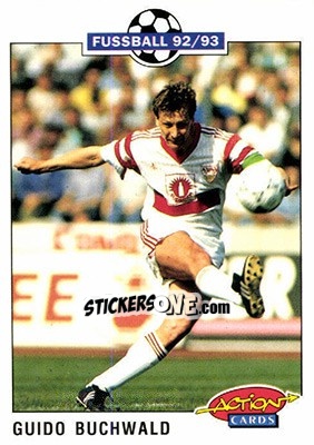 Sticker Guido Buchwald - Bundesliga Fussball 1992-1993 Action Cards n. 213 - Panini