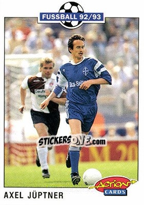 Sticker Axel Juptner - Bundesliga Fussball 1992-1993 Action Cards n. 218 - Panini