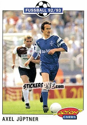 Sticker Axel Juptner - Bundesliga Fussball 1992-1993 Action Cards - Panini