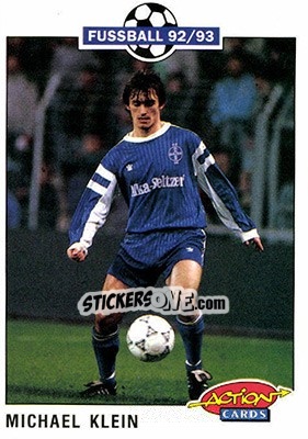 Sticker Michael Klein - Bundesliga Fussball 1992-1993 Action Cards - Panini