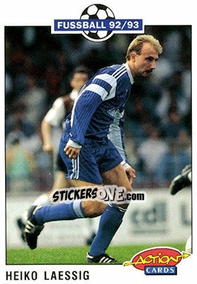 Cromo Heiko Laessig - Bundesliga Fussball 1992-1993 Action Cards n. 220 - Panini