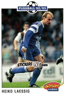 Sticker Heiko Laessig - Bundesliga Fussball 1992-1993 Action Cards - Panini