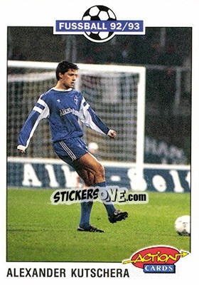 Sticker Alexander Kutschera - Bundesliga Fussball 1992-1993 Action Cards - Panini