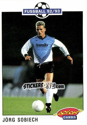Sticker Jorg Sobiech - Bundesliga Fussball 1992-1993 Action Cards - Panini