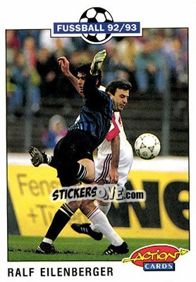 Sticker Ralf Eilenberger - Bundesliga Fussball 1992-1993 Action Cards n. 234 - Panini