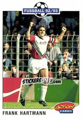 Sticker Frank Hartmann - Bundesliga Fussball 1992-1993 Action Cards - Panini