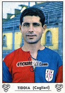 Sticker Mario Tiddia - Calciatori 1964-1965 n. 37 - Panini