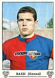 Sticker Giampiero Bassi - Calciatori 1964-1965 n. 103 - Panini