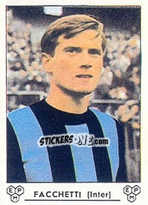 Sticker Giacinto Facchetti - Calciatori 1964-1965 - Panini