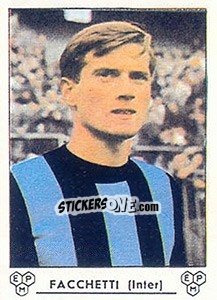 Sticker Giacinto Facchetti - Calciatori 1964-1965 n. 117 - Panini