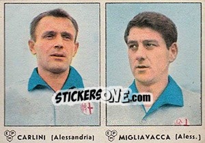 Figurina Carlini / Migliavacca - Calciatori 1964-1965 - Panini