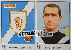 Sticker Stemma / Brotto - Calciatori 1964-1965 n. 301 - Panini