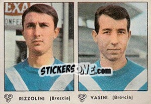 Figurina Rizzolini / Vasini - Calciatori 1964-1965 - Panini