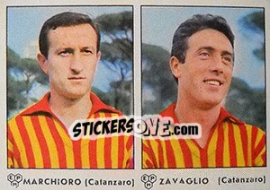 Cromo Marchioro / Zavaglio - Calciatori 1964-1965 - Panini