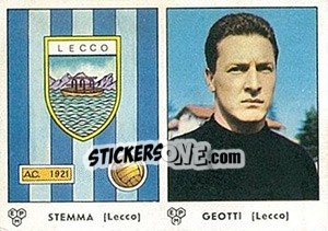 Figurina Stemma / Geotti - Calciatori 1964-1965 - Panini