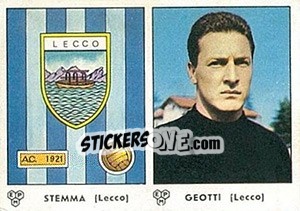 Sticker Stemma / Geotti - Calciatori 1964-1965 n. 313 - Panini