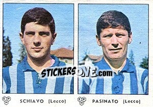 Figurina Schiavo / Pasinato - Calciatori 1964-1965 - Panini