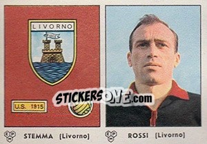 Sticker Stemma / Rossi - Calciatori 1964-1965 - Panini