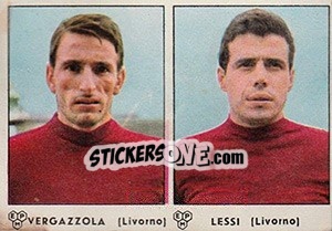 Cromo Vergazzola / Lessi - Calciatori 1964-1965 - Panini