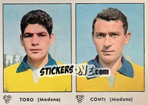 Sticker Toro / Conti - Calciatori 1964-1965 n. 328 - Panini