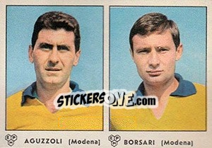 Sticker Aguzzoli / Borsari - Calciatori 1964-1965 n. 329 - Panini
