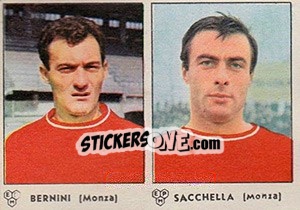 Figurina Bernini / Sacchella - Calciatori 1964-1965 - Panini