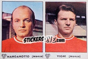 Sticker Manganotto / Vigni - Calciatori 1964-1965 - Panini