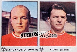 Sticker Manganotto / Vigni - Calciatori 1964-1965 n. 333 - Panini