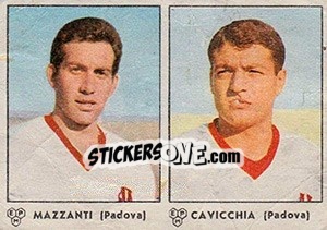 Cromo Mazzanto / Cavicchia - Calciatori 1964-1965 - Panini