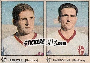 Sticker Beretta / Barbolini - Calciatori 1964-1965 - Panini