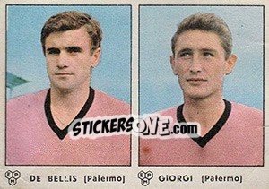 Sticker De Bellis / Giorgi - Calciatori 1964-1965 n. 354 - Panini