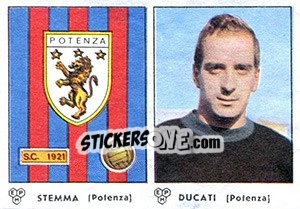 Sticker Stemma / Ducati - Calciatori 1964-1965 n. 361 - Panini