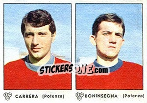 Sticker Carrera / Boninsegna - Calciatori 1964-1965 - Panini
