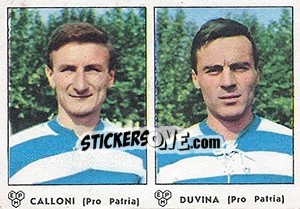 Figurina Calloni / Divina - Calciatori 1964-1965 - Panini