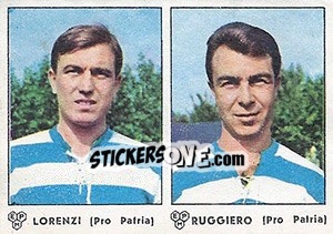 Sticker Lorenzi / Ruggiero - Calciatori 1964-1965 n. 371 - Panini
