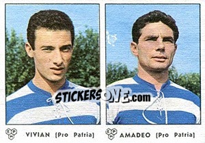 Figurina Vivian / Amadeo - Calciatori 1964-1965 - Panini