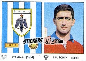 Sticker Stemma / Bruschini - Calciatori 1964-1965 n. 379 - Panini