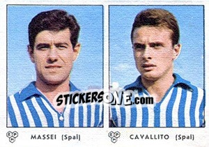 Sticker Massei / Cavallito - Calciatori 1964-1965 n. 381 - Panini