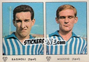 Sticker Bagnoli / Muzzio - Calciatori 1964-1965 n. 382 - Panini