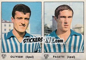 Sticker Olivieri / Pasetti - Calciatori 1964-1965 - Panini