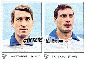 Sticker Bazzarini / Barbato - Calciatori 1964-1965 - Panini