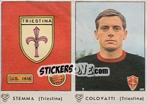 Sticker Stemma / Colovati - Calciatori 1964-1965 n. 391 - Panini