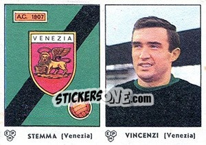 Sticker Stemma / Vincenzi - Calciatori 1964-1965 - Panini