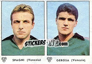 Sticker Spagni / Gerosa - Calciatori 1964-1965 - Panini