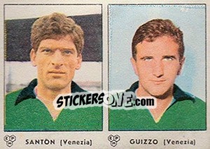Sticker Santon / Guizzo - Calciatori 1964-1965 - Panini