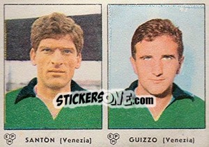 Sticker Santon / Guizzo - Calciatori 1964-1965 n. 402 - Panini
