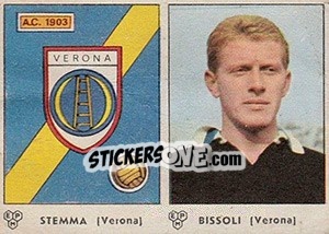 Figurina Stemma / Bissoli - Calciatori 1964-1965 - Panini