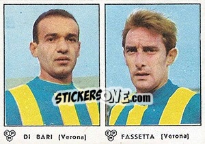 Sticker Di Bari / Fassetta - Calciatori 1964-1965 - Panini